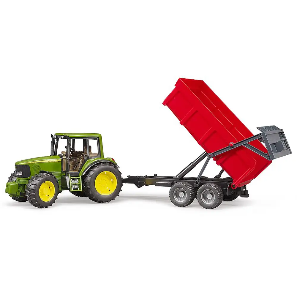 bruder - tractor john deere 6920 cu remorca basculabila