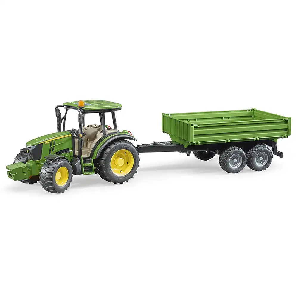 bruder - tractor john deere 5115m cu remorca basculabila