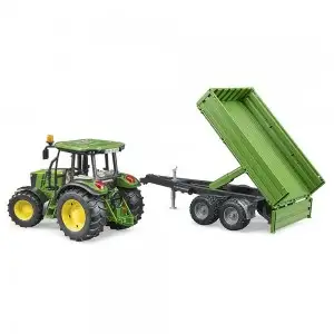 BRUDER - TRACTOR JOHN DEERE 5115M CU REMORCA BASCULABILA