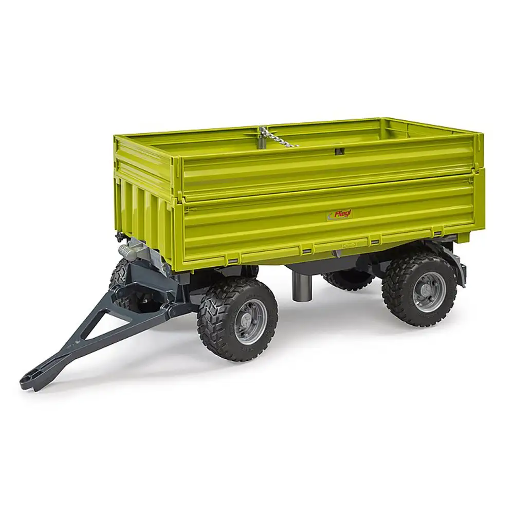 bruder - remorca basculabila fliegl cu trei cai si partea de sus detasabila
