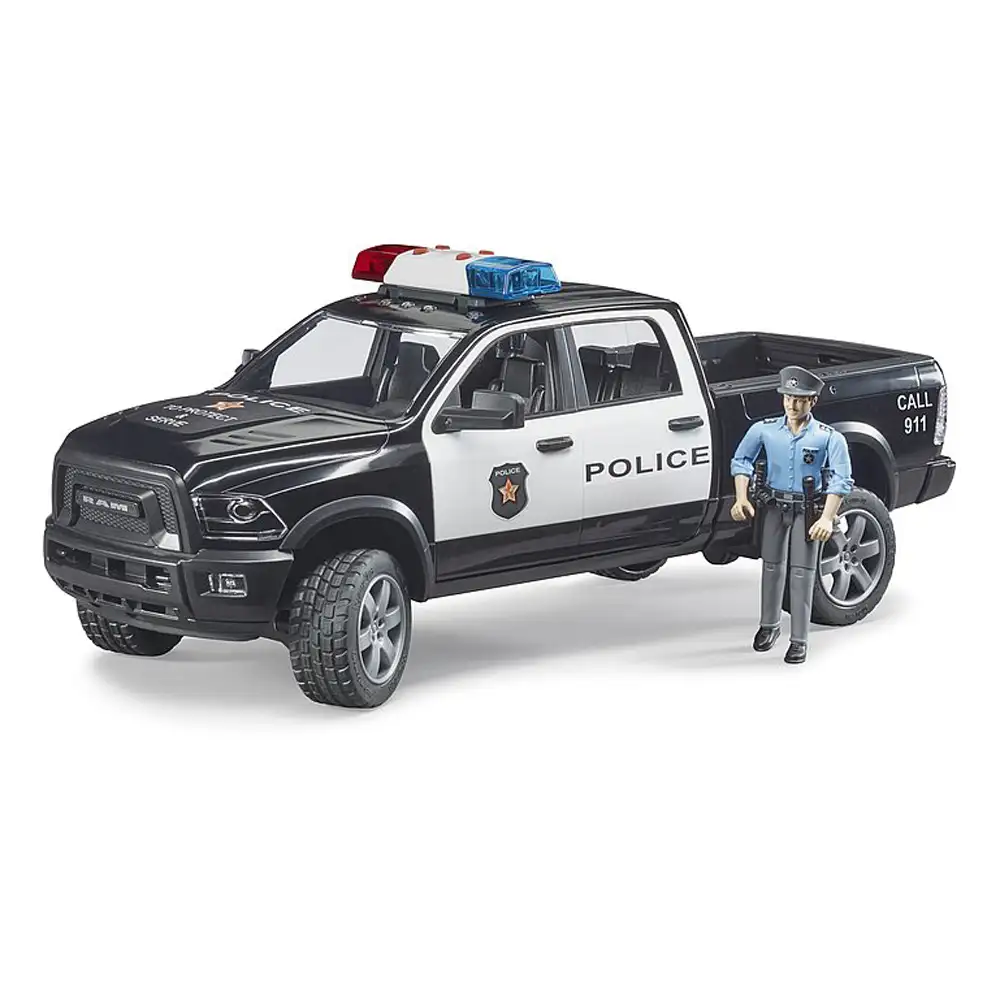 bruder - camion de politie ram 2500 cu politist si accesorii