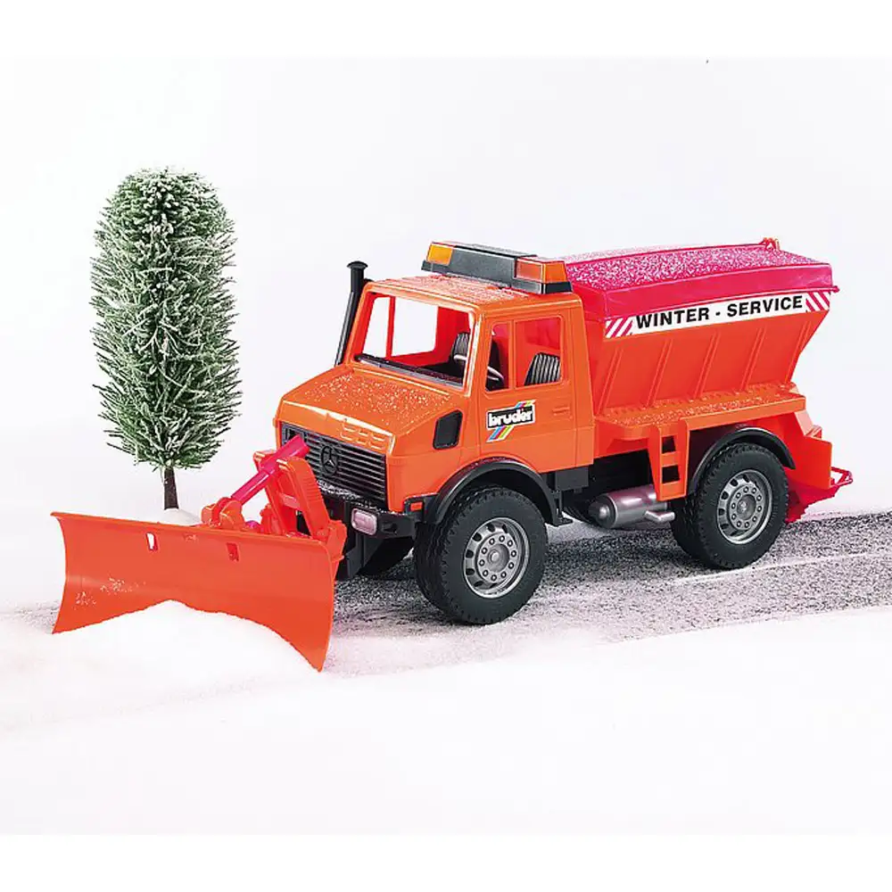 bruder - utilaj zapada mercedes benz unimog cu plug