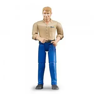 BRUDER - FIGURINA BARBAT CU PANTALONI ALBASTRI