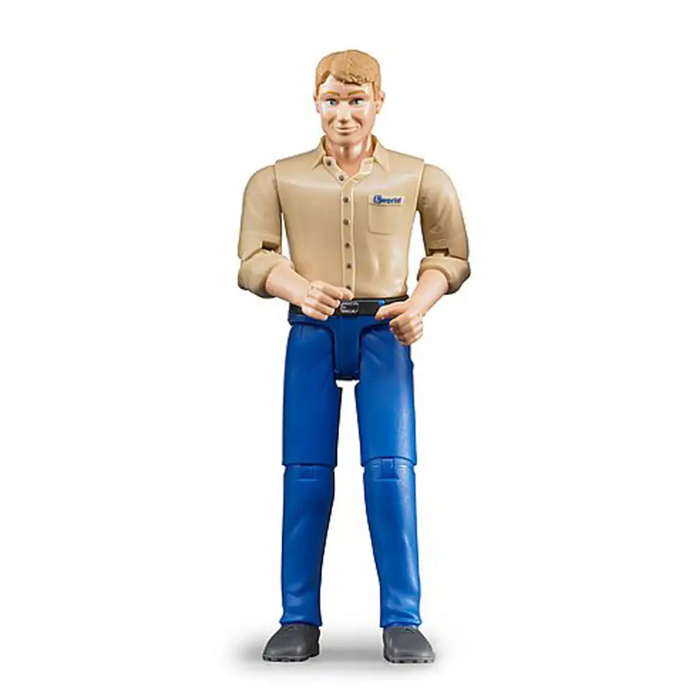 bruder - figurina barbat cu pantaloni albastri