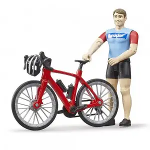 Bruder - Figurina Ciclist Cu Bicicleta De Curse