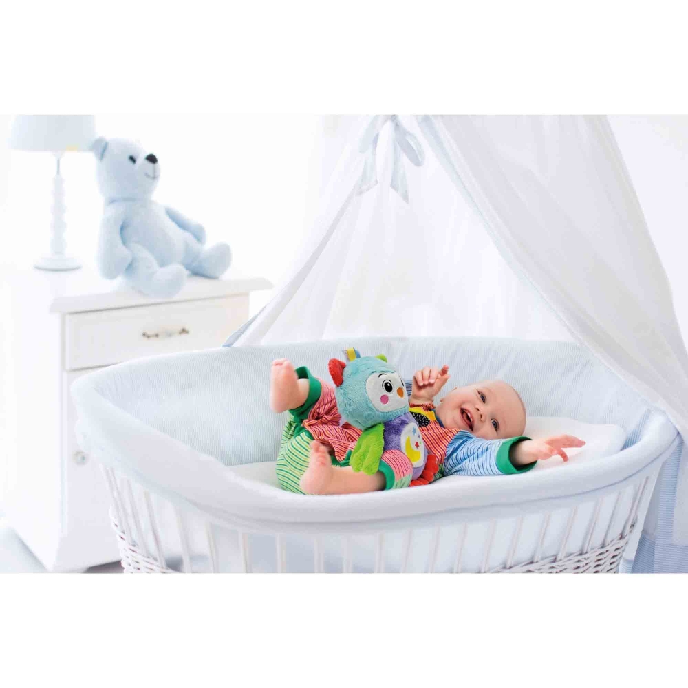 jucarie de plus baby clementoni - bufnita, cu lumini si sunete