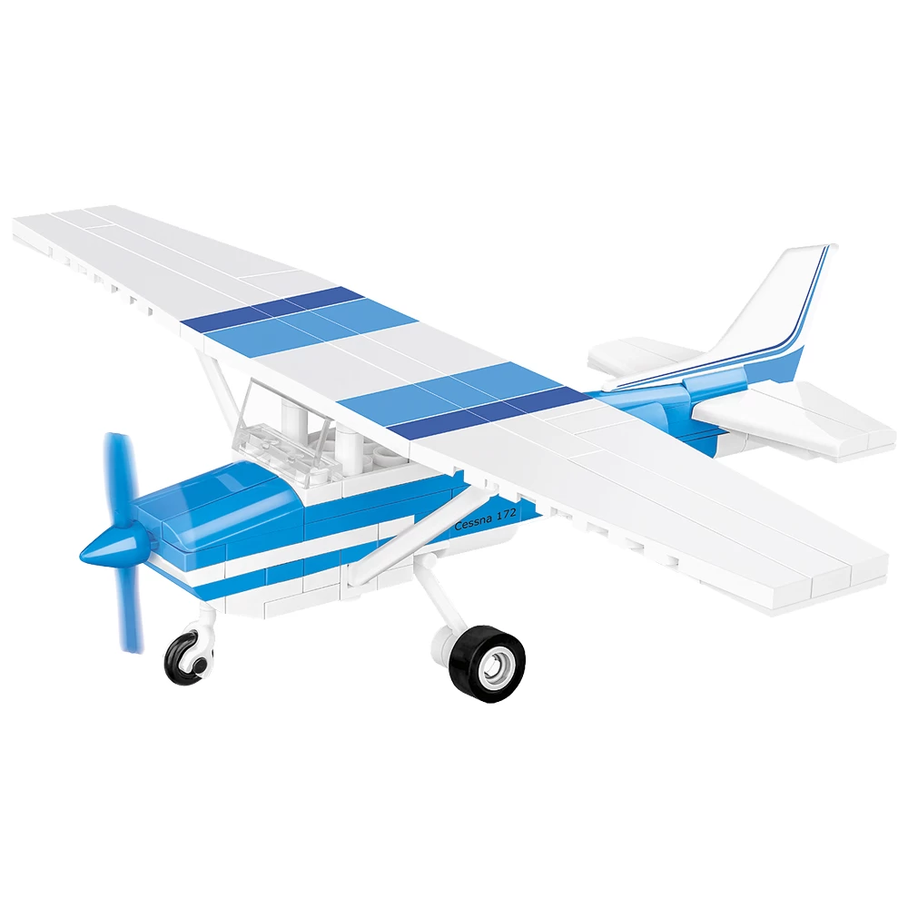 cessna 172 skyhawk-white-blue