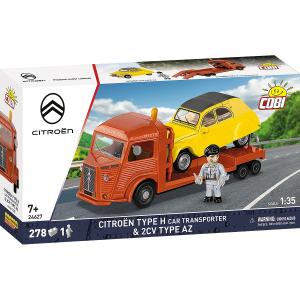 COBI-24627-Citroen Type H Car Transporter & 2CV Type AZ
