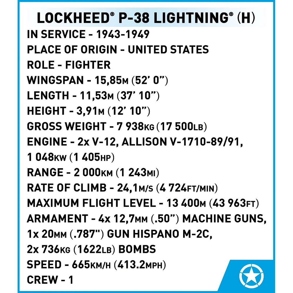 lockheed p-38h lightning