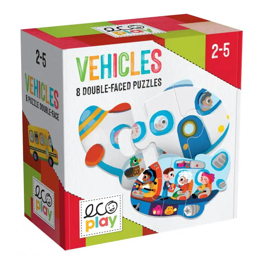 headu ecoplay - puzzle-uri set vehicule