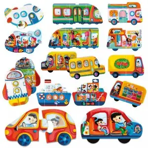 HEADU ECOPLAY - PUZZLE-URI SET VEHICULE