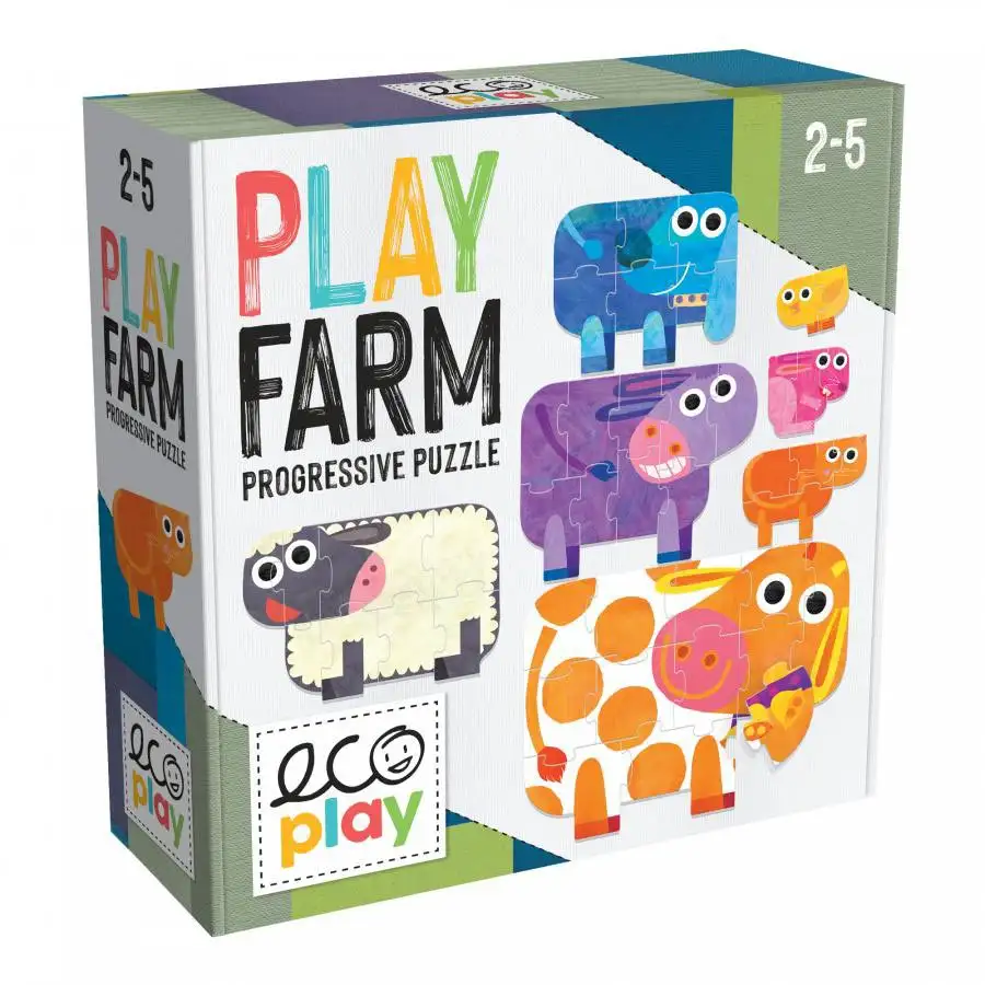 headu ecoplay - puzzle-uri progresive animale mari si mici
