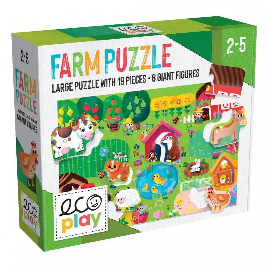 headu ecoplay - puzzle animalute la ferma