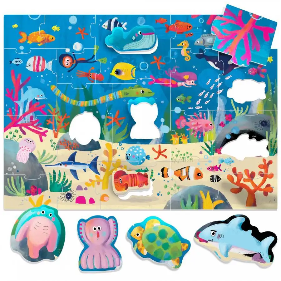 headu ecoplay - puzzle animalute in ocean