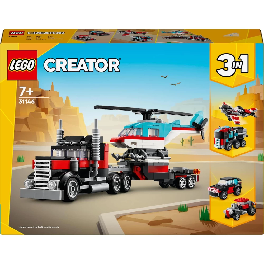 camioneta cu platforma si elicopter