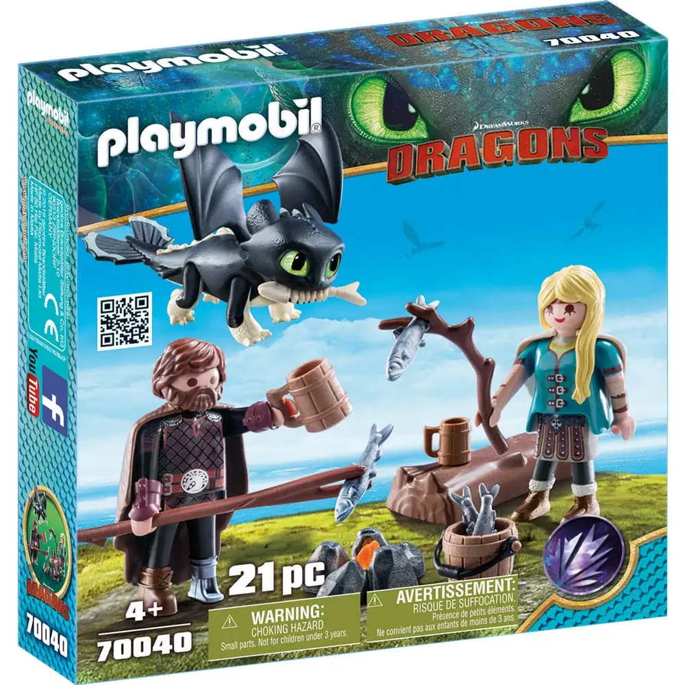 hiccup, astrid si pui de dragon