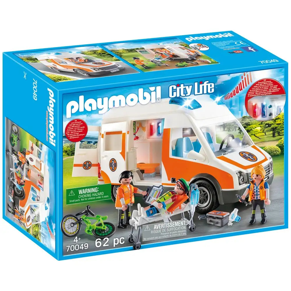 ambulanta cu lumini intermitente