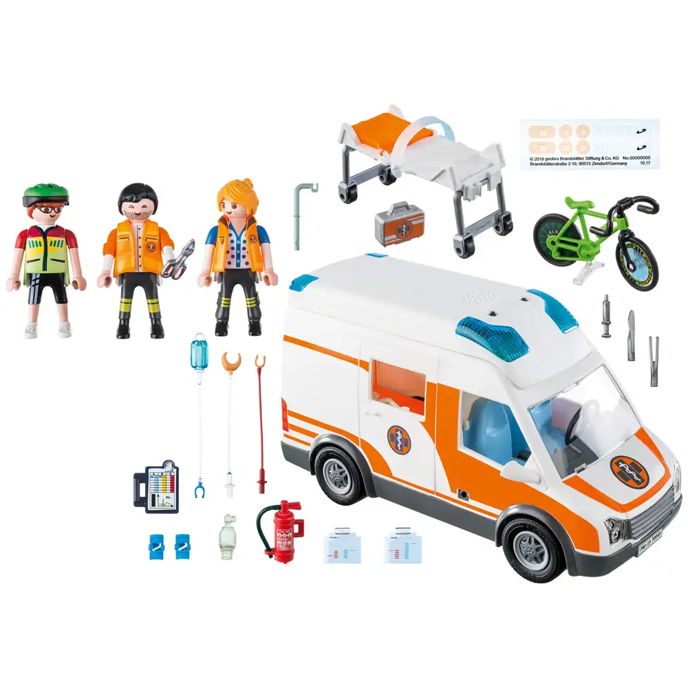 ambulanta cu lumini intermitente