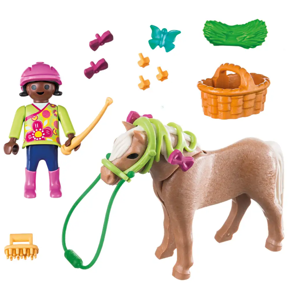 playmobil - figurina fetita cu ponei