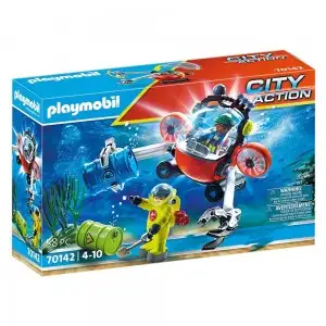 PLAYMOBIL - EXPEDITORI SUBACVATICI CU SUBMARIN CU CLESTI