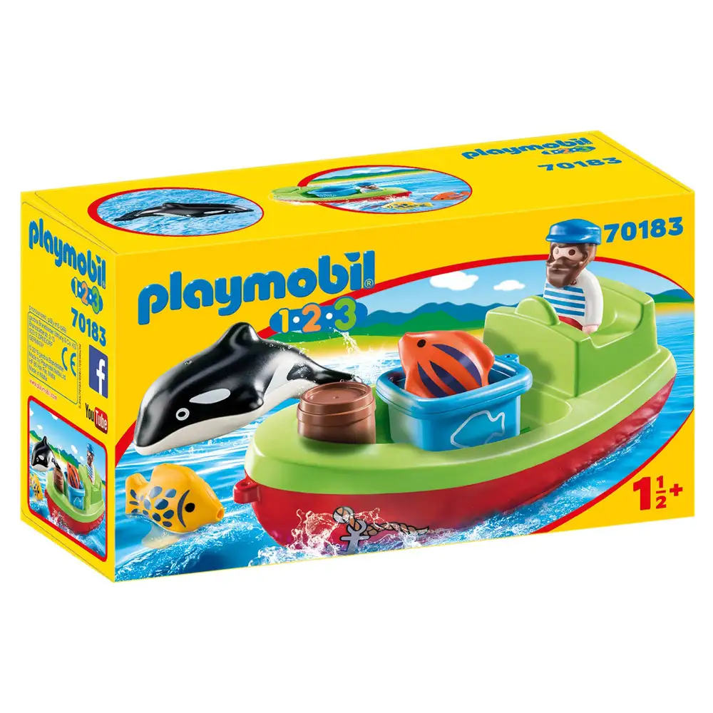 playmobil - 1.2.3 pescar cu barca