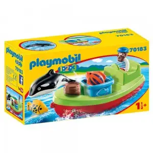 Playmobil - 1.2.3 Pescar Cu Barca