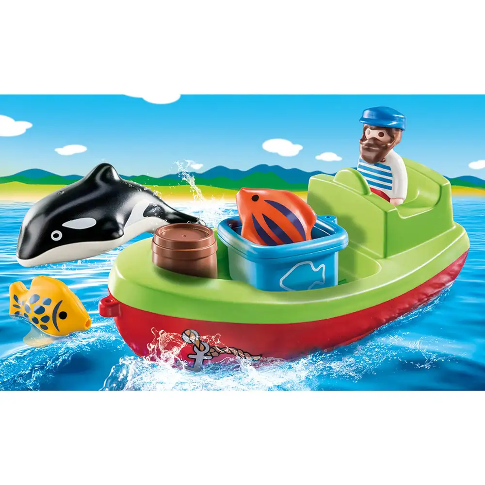 playmobil - 1.2.3 pescar cu barca