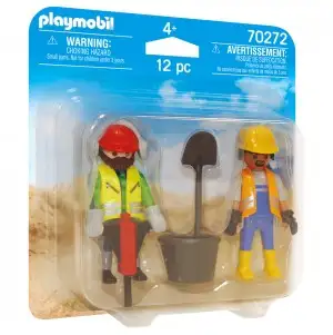 SET 2 FIGURINE MUNCITORI IN CONSTRUCTII
