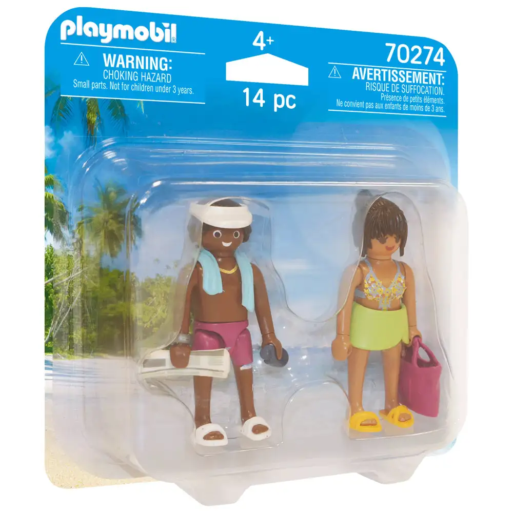 set 2 figurine cuplu la plaja