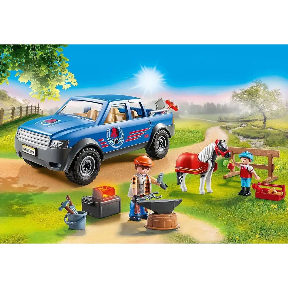 playmobil - masina pentru potcovire cai
