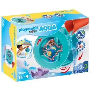 PLAYMOBIL - 1.2.3 ROATA DE APA CU PUI DE RECHIN