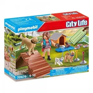 PM70676-Playmobil - Set Cadou Dresor De Caini