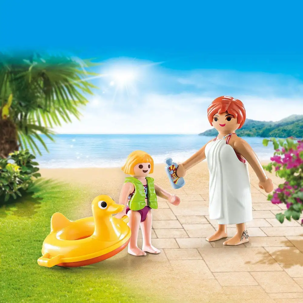 playmobil - set 2 figurine mama si copilul la inot