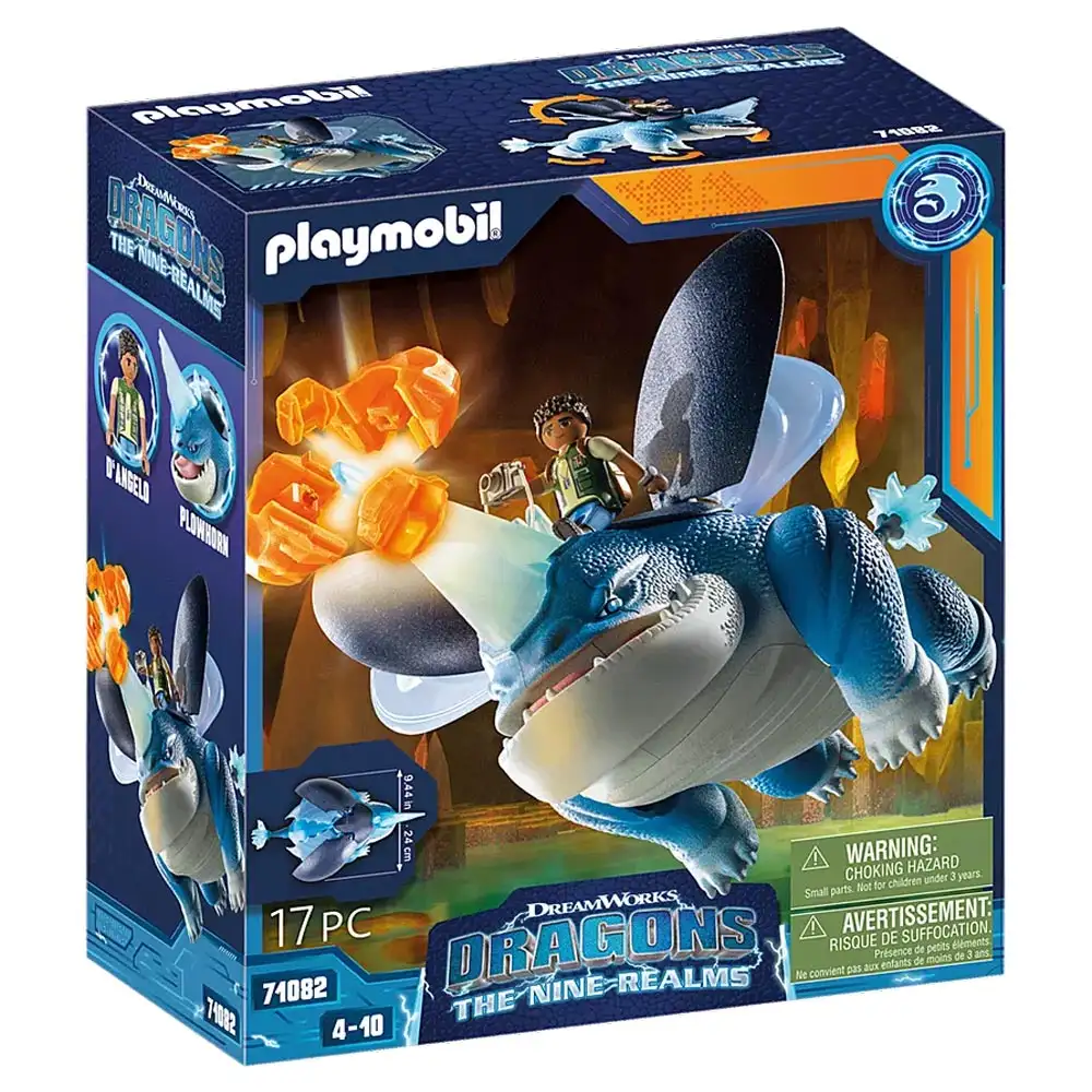 playmobil - dragons: plowhorn & d'angelo