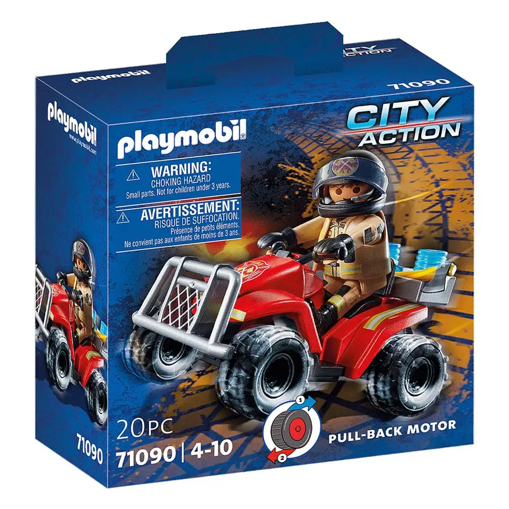 playmobil - vehicul pullback pompieri