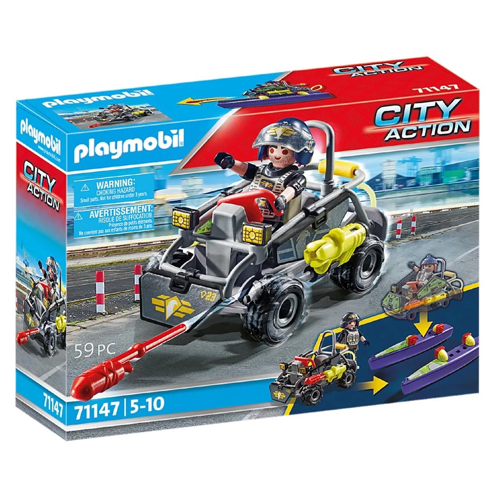 playmobil - vehicul swat pentru teren si apa