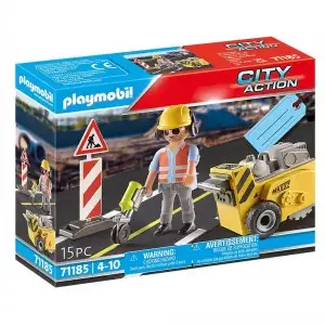 PLAYMOBIL - SET CADOU DISPOZITIV DE TAIERE ASFALT