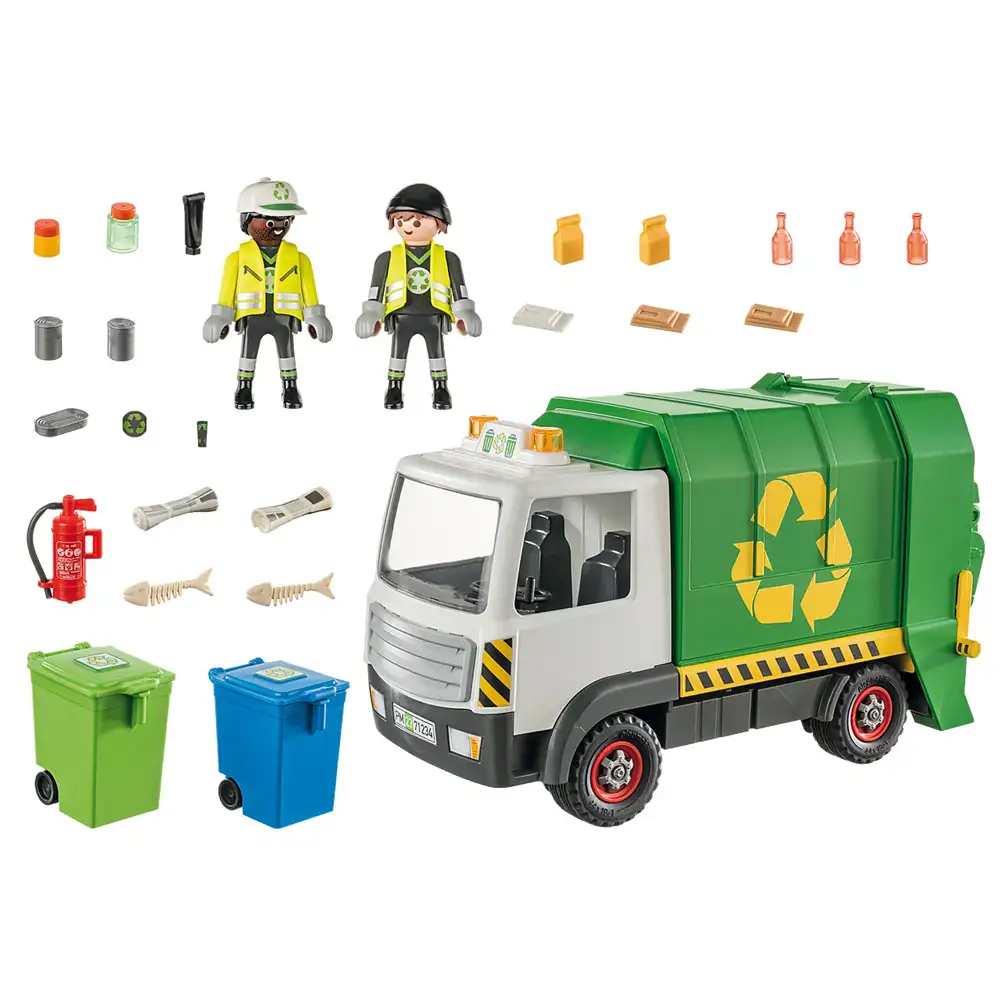 playmobil - camion de reciclare cu accesorii