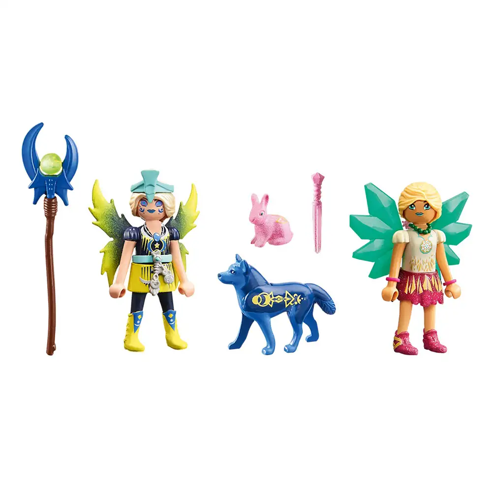 playmobil - crystal fairy si moon fairy cu animalute de suflet