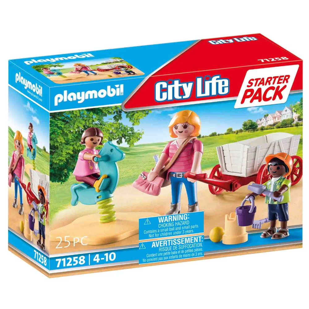 playmobil - set invatatoare si copii in carucior
