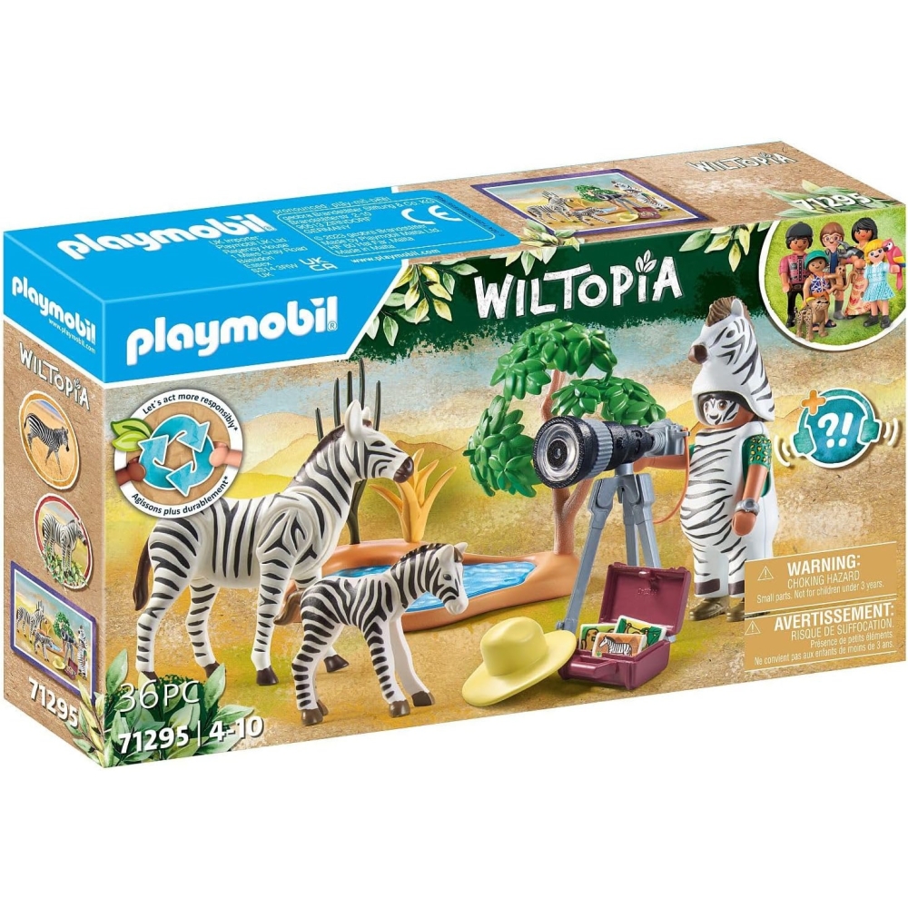 playmobil wiltopia - fotograf si zebre