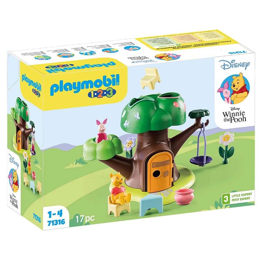 playmobil - 1.2.3 & disney: casa din copac a lui winnie si piglet