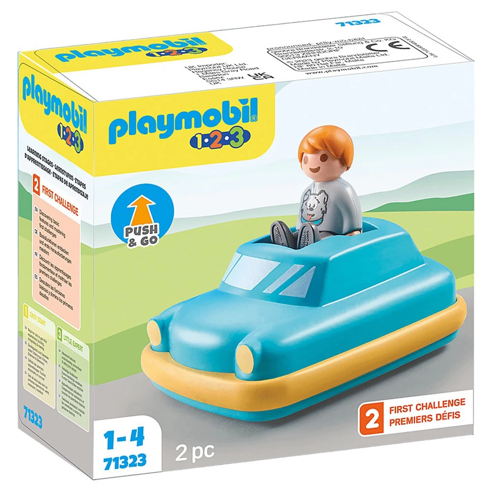 playmobil - 1.2.3 masinuta apasa si merge