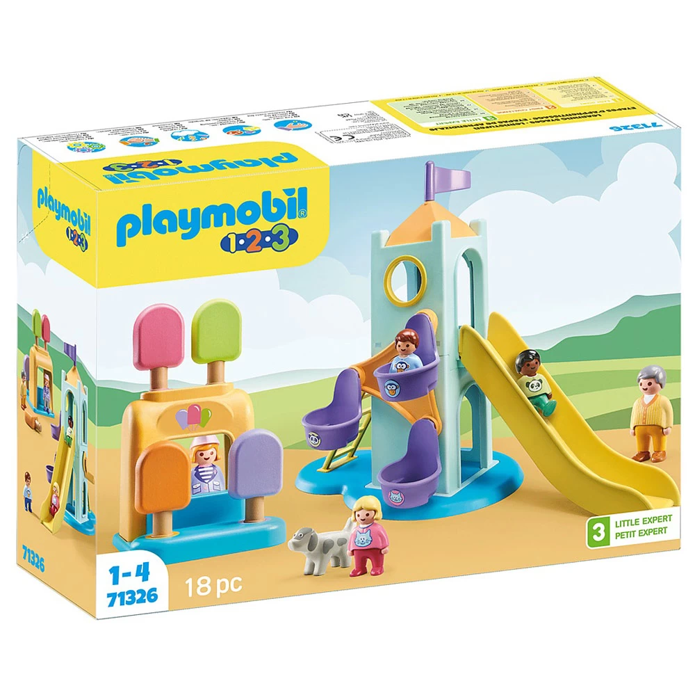 playmobil - 1.2.3 castel de aventura cu stand de inghetata