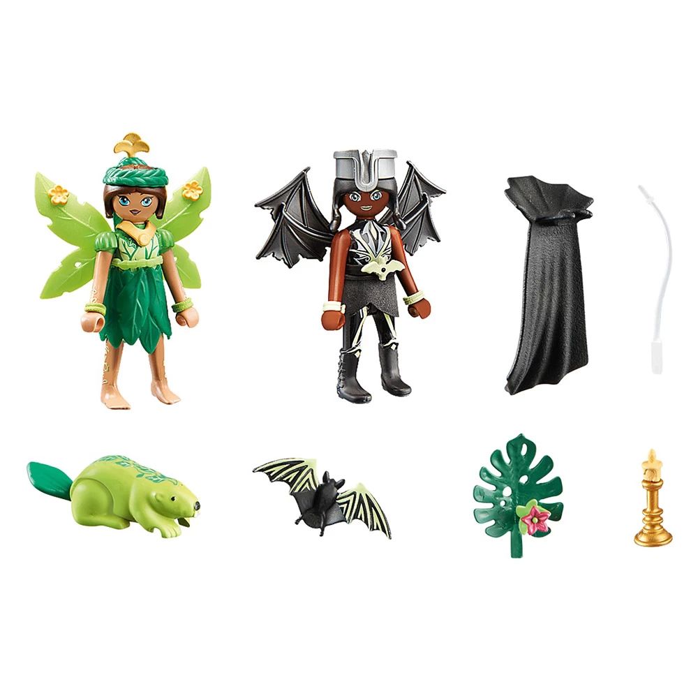 playmobil - forest fairy si bat fairy cu animalute