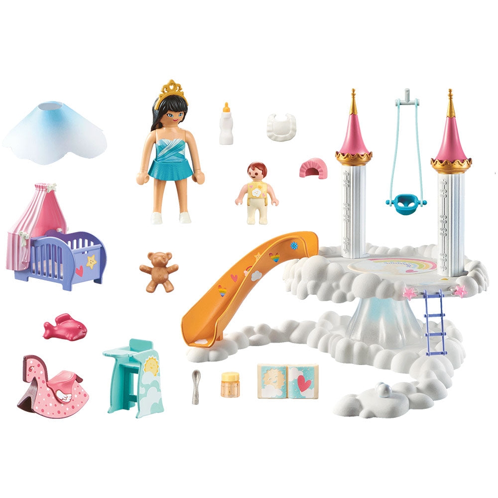 set jucarie cu printese, playmobil, +4 ani, alb