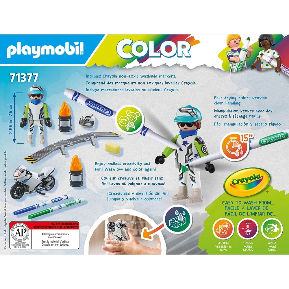 playmobil color - motocicleta
