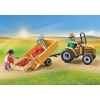 PLAYMOBIL COUNTRY - TRACTOR CU REMORCA SI CISTERNA DE APA