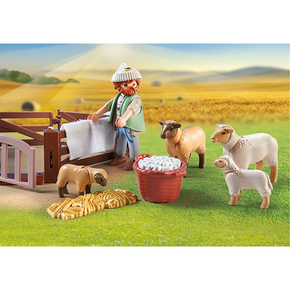 playmobil country - tanarul pastor cu turma de oi