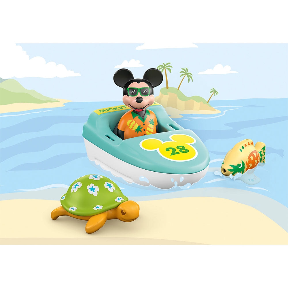 playmobil 1.2.3 aqua disney - tur cu barca lui mickey